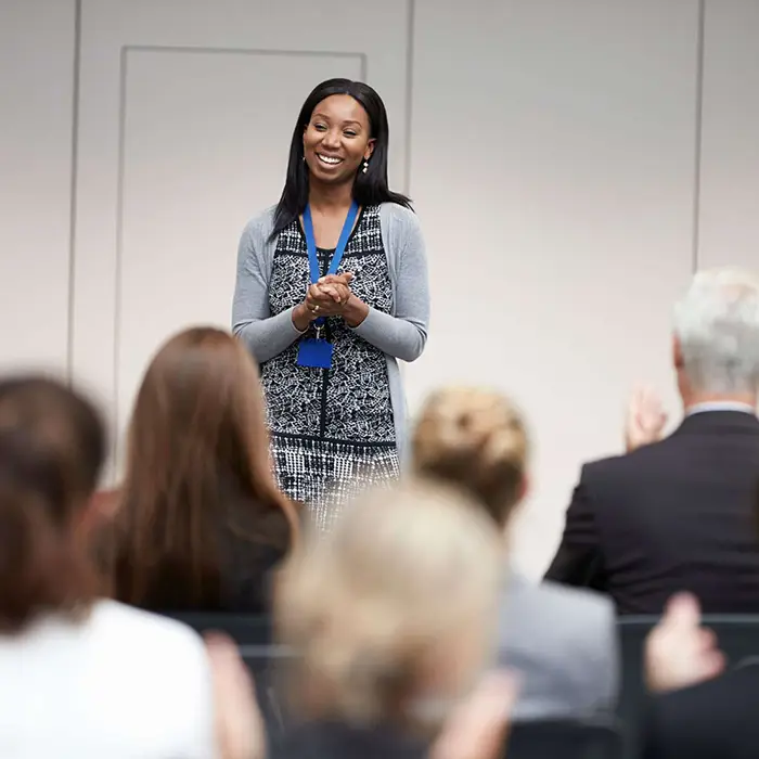 person giving talk