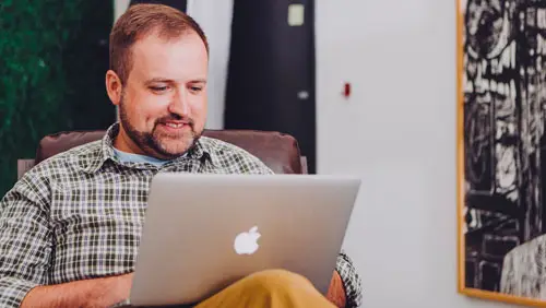 man using computer